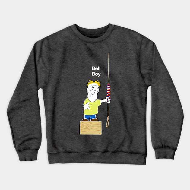 Bell Ringing Bell Boy (Dark background) Crewneck Sweatshirt by Grandsire